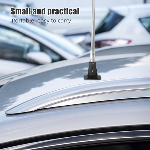 Antena decorativa de coche UPKOCH en acero inoxidable para exterior de automóvil 4