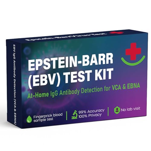 Epstein Barr (EBV) at-Home Test Kit | Detects IgG Response to VCA & EBNA | 15-Minute Rapid Result | Easy Fingerstick Sample