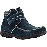 Propét Women's Delaney Strap Ankle Boot, Navy, 7 2X-Wide US
