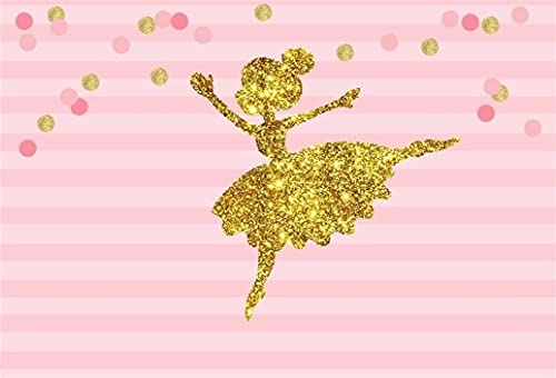 Aofoto 7X5Ft Abstract Little Girl Ballerina In Tutu Dress Dancing Background Baby Shower Party Decoration Photography Backdrop Kid Children Ballet Birthday Banner Photo Studio Props Vinyl Wallpaper #TOP2