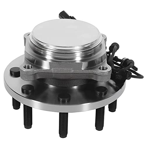 Image of Detroit Axle - RWD Front Wheel Bearing Hubs Brake Kit for Dodge Ram 2500 | 3500, Drilled & Slotted Brake Rotors Ceramic Brake Pads Wheel Bearing Hubs Assembly Replacement