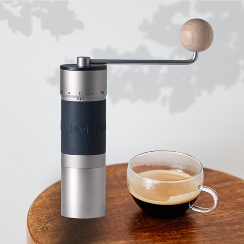 Image of 【Sliver】KINGrinder K6 Manual Coffee Grinder Straight Handle Stainless Burr | Supports grind settings for various brewing methods such as pour-over and espresso