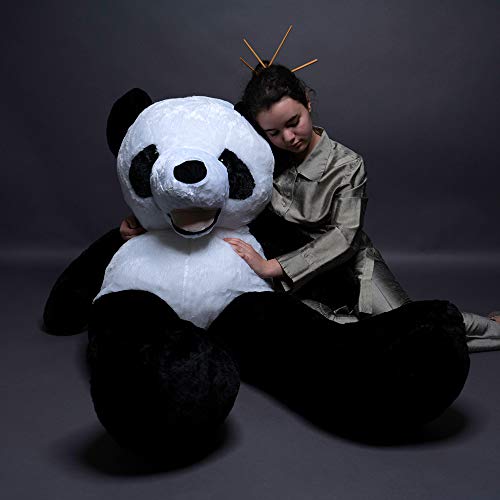 TE-Trend XXL Teddybär Panda Teddy Riesen Kuscheltier Pandabär Panda Plüschtier 200 cm Weiß Schwarz – Bild 7