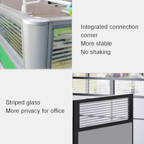 Paravent de séparation pliable et portable à roulettes modulable - 5