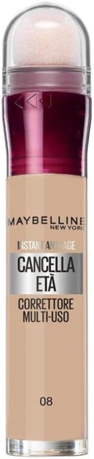 Maybelline New York Correttore Multi-Uso, Idratante e con Coprenza Modulabile, Imperfezioni e Occhiaie Coperte, Con Bacche di Goji e Haloxyl, Cancella Età, Tonalità: 08 Buff, 6,8 ml