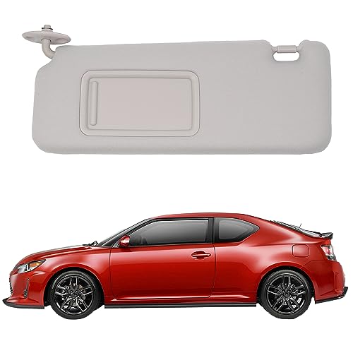 Dasbecan Gray Left Driver Side Sun Visor Compatible with 2005-2010 Toyota Scion TC Replaces# 74320-21210-B2