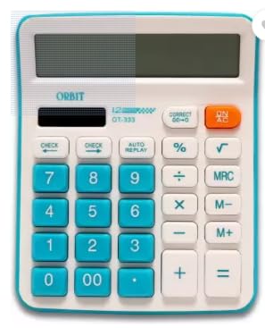 SHUANGYOU Bettary Operated Calculator with 12-Digit Large LCD Display & Buttons for School, Home, and Office