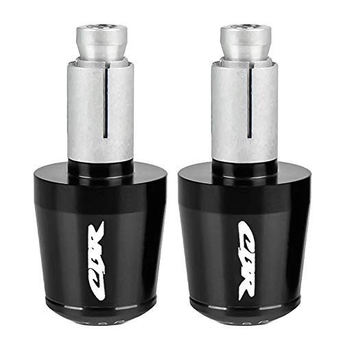7/8" 22Mm Motorcycle Handlebar End Aluminum Handle Bar Grips Cap Gear Balanced Plug For Cbr 250R 300R 400R Cbr 250Rr 400Rr 600Rr 900Rr 954Rr 1000Rr Cbr 600 F2,F3,F4,F4I (Black) #TOP2