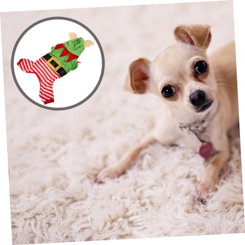 Disfraz navideño para perros Sosoport multicolor tamaño 48x20x2 cm miniatura 2