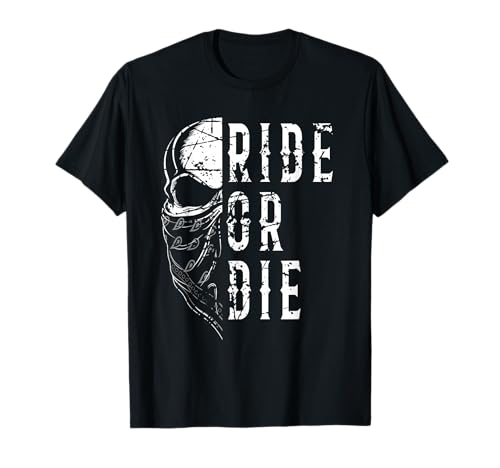 Ride Or Die | Biker | Moto Tête de Mort | Motocyclistes T-Shirt