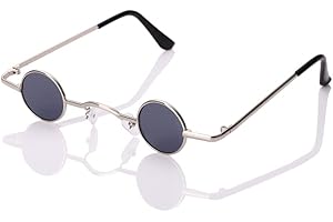 Retro Glasses Funky Sunglasses with Tiny Circular Lenses