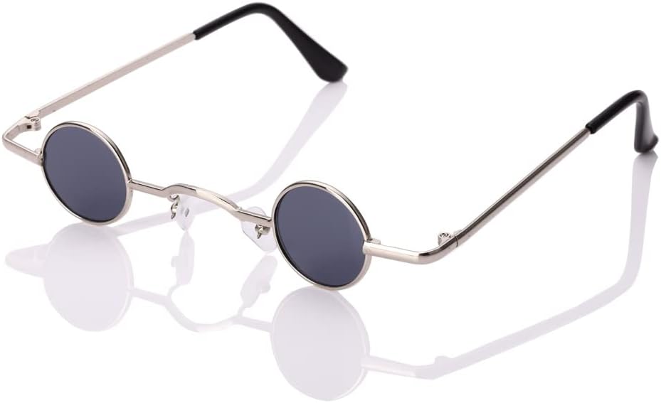 Retro Glasses Out-of-The-Ordinary Sunglasses with Extremely Small Lenses Unisex