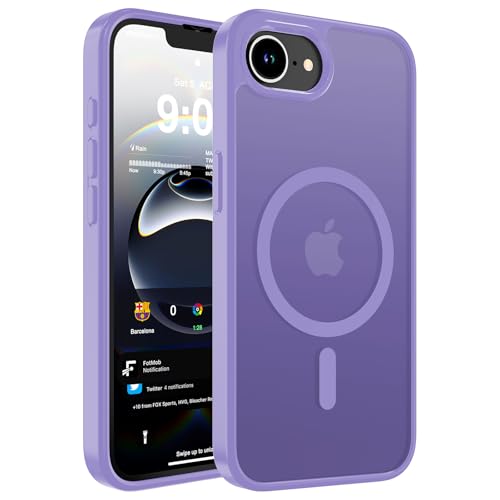 WRJ Magnetic Matte Case for iPhone 17e/iPhone 16e 6.1-Inch,Light Purple