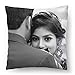 Cojín de Fotos con tu Foto y Texto Impresos 45 x 45 cm Regalo de Personalizado con su Propia Foto (con Relleno) Blanco Y Negro Full Print [091]