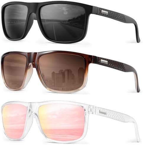 Sunglasses-for-Men Polarized Mens Sunglasses: Retro Sun glasses with UV Protection for Driving Fishing Golf