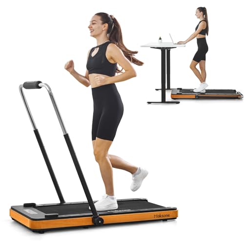 Image of Maksone Under Desk Treadmill, Expert of Wooden Walking Pad, Walking Jogging Machine with Remote Control, Installation-Free