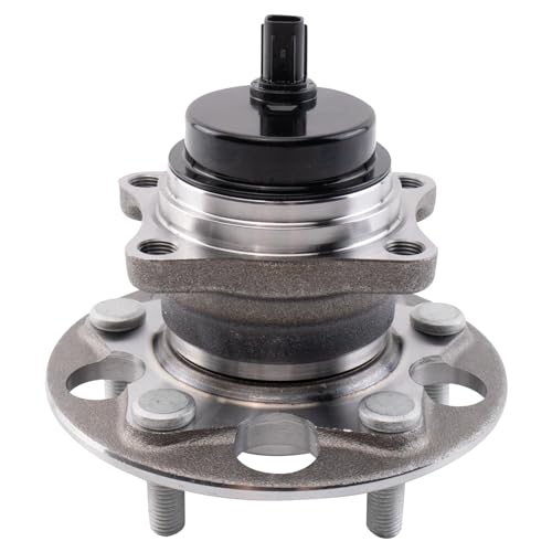 Image of TRQ Rear Driver and Passenger Side Wheel Bearing & Hub Assembly Set 2 Piece for 2019-2023 Toyota RAV4 FWD Japan Built Models 1st VIN Digit J 2020-2023 Camry FWD