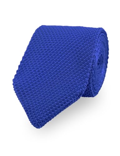 Cravate en tricot marine tricotée en diamant pour homme de 150x7cm