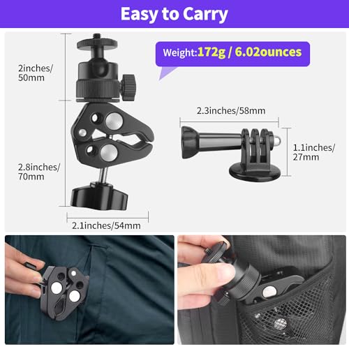Jinsui Super Clamp Camera Mount With 360° Ball Head thumb #6