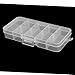 New Lon0167 13cm Length Featured Clear White Plastic reliable efficacy Rectangular 10 Slots Electronic Components Storage Box Case Container(id:360 e9 2b f11)