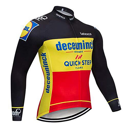 MUBODO Maillot de Ciclismo para Hombre para Ciclista, Top de Ciclismo de Manga Larga de otoño