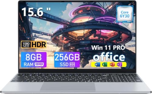 Image of DUNHOO Laptop, 15.6 Inch Laptops Core M3-6Y30 Processor 8GB RAM 256GB SSD, 2026 Laptop Computer with 180Opening, Win 11 Pro, FHD 1920*1080, Portable Office Lap Top for Business Student Light Gaming