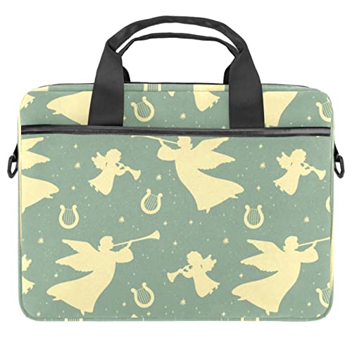 Sacoche PC 14,5 pouces vintage motifs anges et harpes finitions haut de gamme