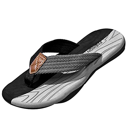 MTFBQ Flip Flops for Men with Arch Support Slippers Beach Shower Slide Comfortable Arch Support Non-Slip Sandals,Non-Slip Soft Shower Spa Bath Pool Gym House Shoes for Indoor & Outdoor