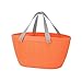 Einkaufskorb Weicher tragbarer Picknickkorb Kunststoff Waschkorb Schmutzige Kleidung Aufbewahrungskorb Badekorb Badekorb Strand Reise Handtasche Survival-Kit Für Jungen (Orange, One Size)
