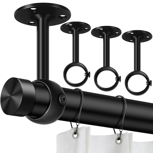 TOKPLNU Curtain Rod Brackets, Ceiling Heavy Duty...