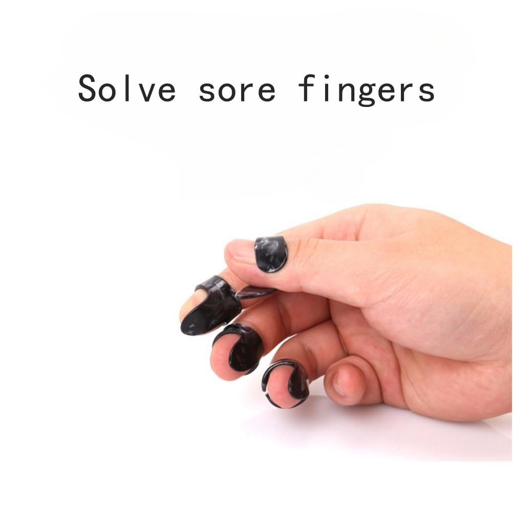 Médiators De Pouce Pour Guitare, Banjo, Ukulélé - Celluloïd - Lot Couleurs Aléatoires - Protection Ongles