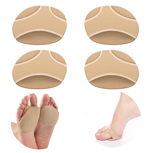 Keroius Forefoot Pads Ball of Foot Cushioning Sleeves for Callus Bunion Chafing Feet Pain Relief Women Men Honeycomb Forefoot Pads Soft Gel Cushioning Shoe Inserts for Running Hiking Dancing