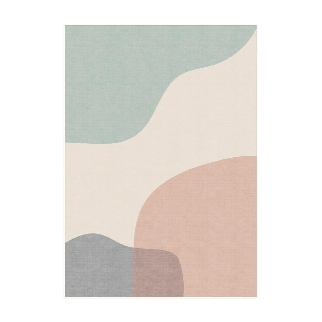 Teppana Waschbarer Teppich Modern - Ban - Pastell - Fleckenabweisend - Familien- & Haustierfreundlich - Maschinenwaschbar - rutschfest - 170 x 240 cm