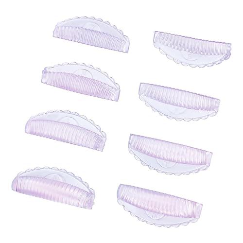 8 Pièces Coussin Rehaussement de Cils 4 tailles, Silicone Eyelash Shield Pads avec XS/S/M//L/XL, Réutilisables Lash Lift Shields Pads, Accessoires de Lifting de Cils pour Salon et Maison