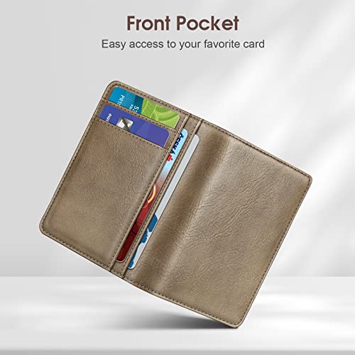 Fintie Bifold Credit Card Holder For Men And Women, Premium Pu Leather Slim Minimalist Rfid Blocking Card Cases Wallet With Id Window (Khaki) #TOP7