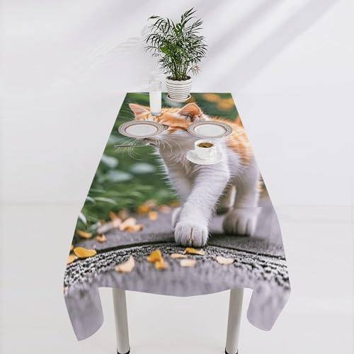 Nappe rectangulaire lavable 140x190 cm antitache pour table propre au quotidien - 5