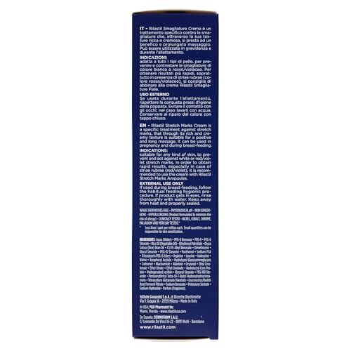 Rilastil Dehnungsstreifen-Creme, Pflege gegen Dehnungsstreifen, weichmachend, feuchtigkeitsspendend und elastizitätsfördernd, 200-ml-Packung – Ansicht 6