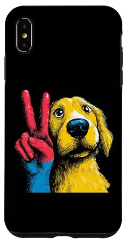 Golden Dog �s�[�X�T�C�� ���g�� �|�b�v �L�����N�^�[ �O���t�B�b�N �W�F�X�`���[ �X�}�z�P�[�X iPhone XS Max �p