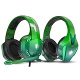 PHOINIKAS G2000 Wired Gaming Headset & Q5 Wireless Gaming Headset for PS5/PS4/Xbox One/PC/Laptop/Mac/Switch, with Noise Cancelling Microphone