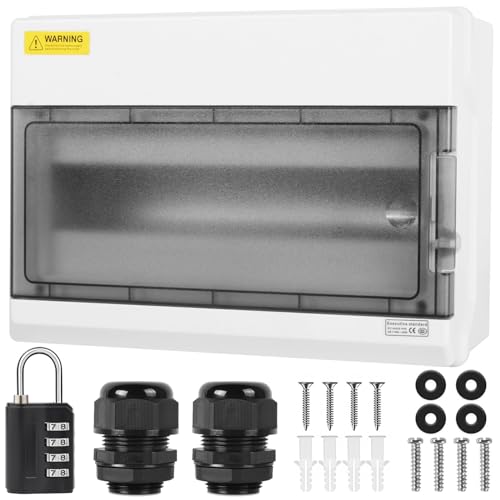 Boîte de panneau électrique SH-12WAY à couvercle transparent modulable