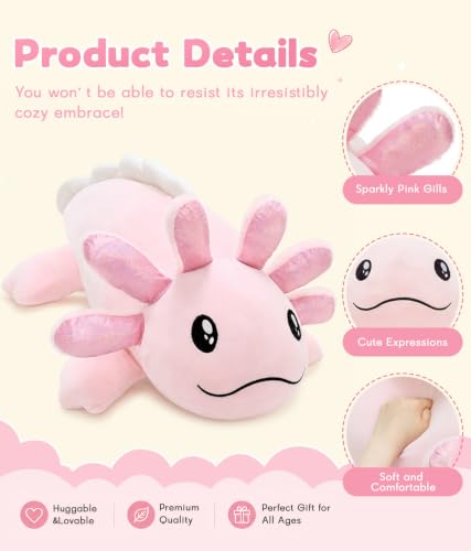 Image of MaoGoLan Giant Axolotl Plush Pillow, 39 inch Pink