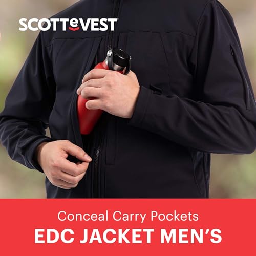 SCOTTeVEST EDC Jacket for Men - 30 Hidden Pockets - Water Repellent Coat for Concerts, Travel, & More4