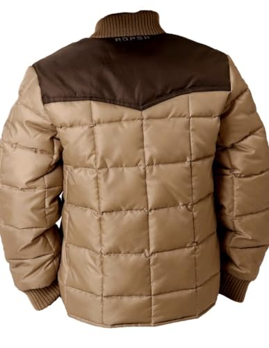 ROPER Boy's Tan and Brown Polyfilled Jacket2