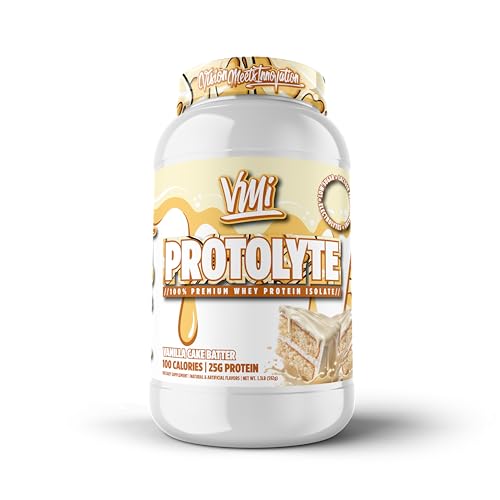 Image of VMI Sports | ProtoLyte Whey Isolate Protein Powder | Low Calorie Whey for Weight Loss and Muscle Gain | Digestive Enzymes | Non-GMO (1.6 lb, Vanilla Cake Batter)