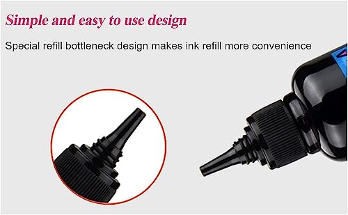Universal Printer Ink Cartridges 500mL 16.9 oz Black Color Refill Ink Replacement for HP Canon Lexmark Brother Ricoh Refillable Ink Cartridges and CISS Dye Ink with Syringe & Glove - Image 3