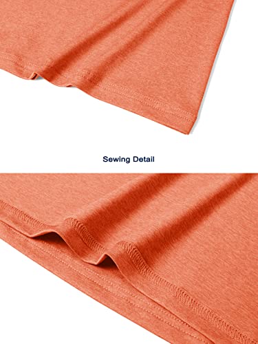 Women's Shirt Long Sleeve Shirt Upf50+ Sun Protection Moisture Wicking Casual Sports T-Shirts V-Neck Tops For Women Orange #TOP5