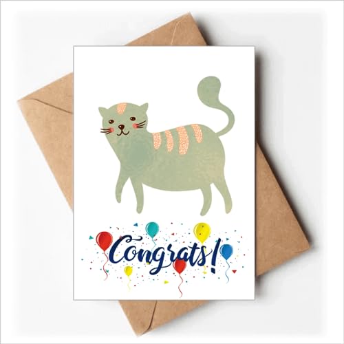 Cartes de mariage chat cyan à l'aquarelle pour invitation unique