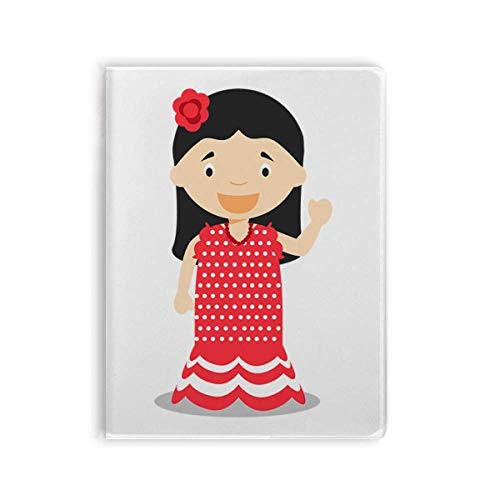 Carnet de notes à couverture souple avec motif floral rouge Espagne artistique