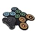 RiToEasysports Roll Up Practice Drum Pad Portable Electric Drum Set USB Rechargeable with Dual Speaker Soft Pads Lightweight for Music Games Gifts