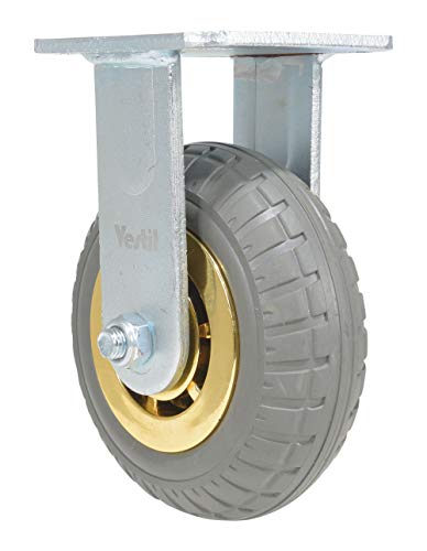 Roulette rigide haute résistance de 15,2 cm pour chariot de transport industriel gris et or